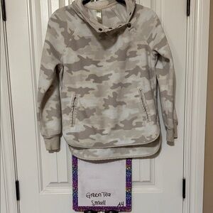 GreenTea Kids Beige Camo Hoodie